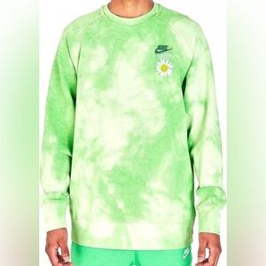 Men's Nike Vivid Green Sportswear Crewneck Sweatshirt Size M